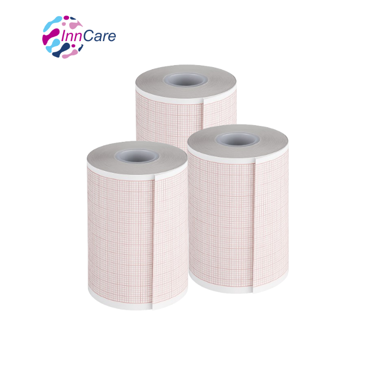 Papel para EKG 80mm x 20m  para Electrocardiógrafos de 3 Canales