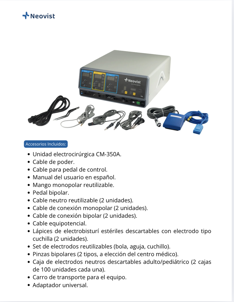 Electrobisturí certificado CE ISO FDA