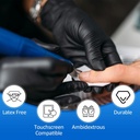 guantes de nitrilo negros precio