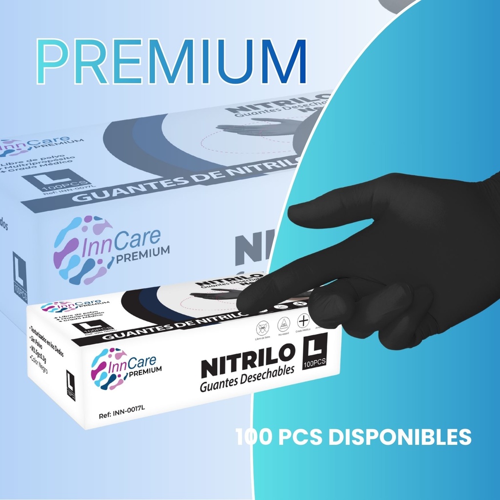 guantes de nitrilo sin polvo
