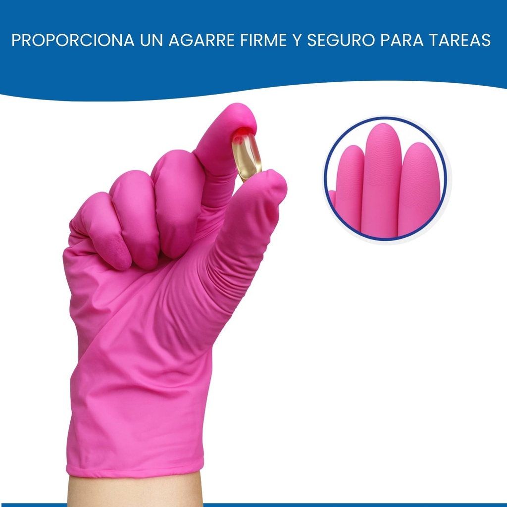 guante de nitrilo rosado para repoteria  venta mayorista