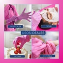 guantes de nitrilo premium rosados