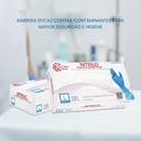 Guante desechable azul