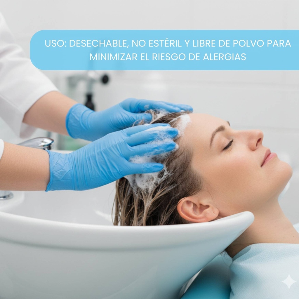 guantes de nitrilo sin polvo