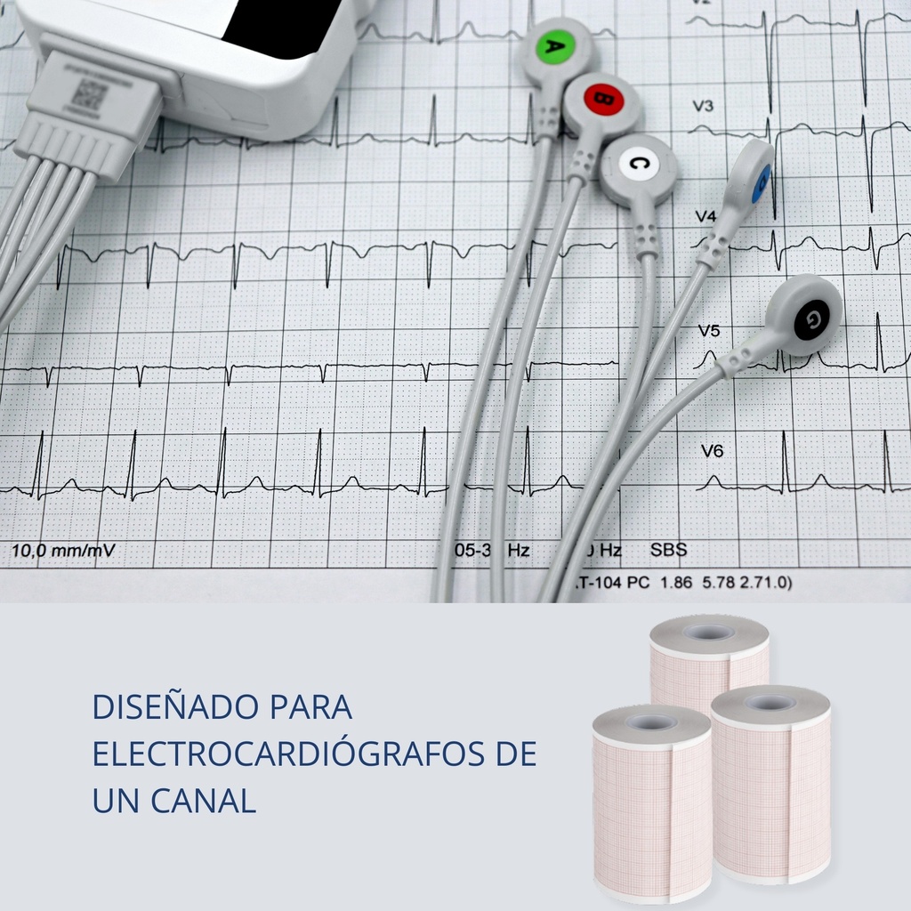 papel térmico EKG 50x20