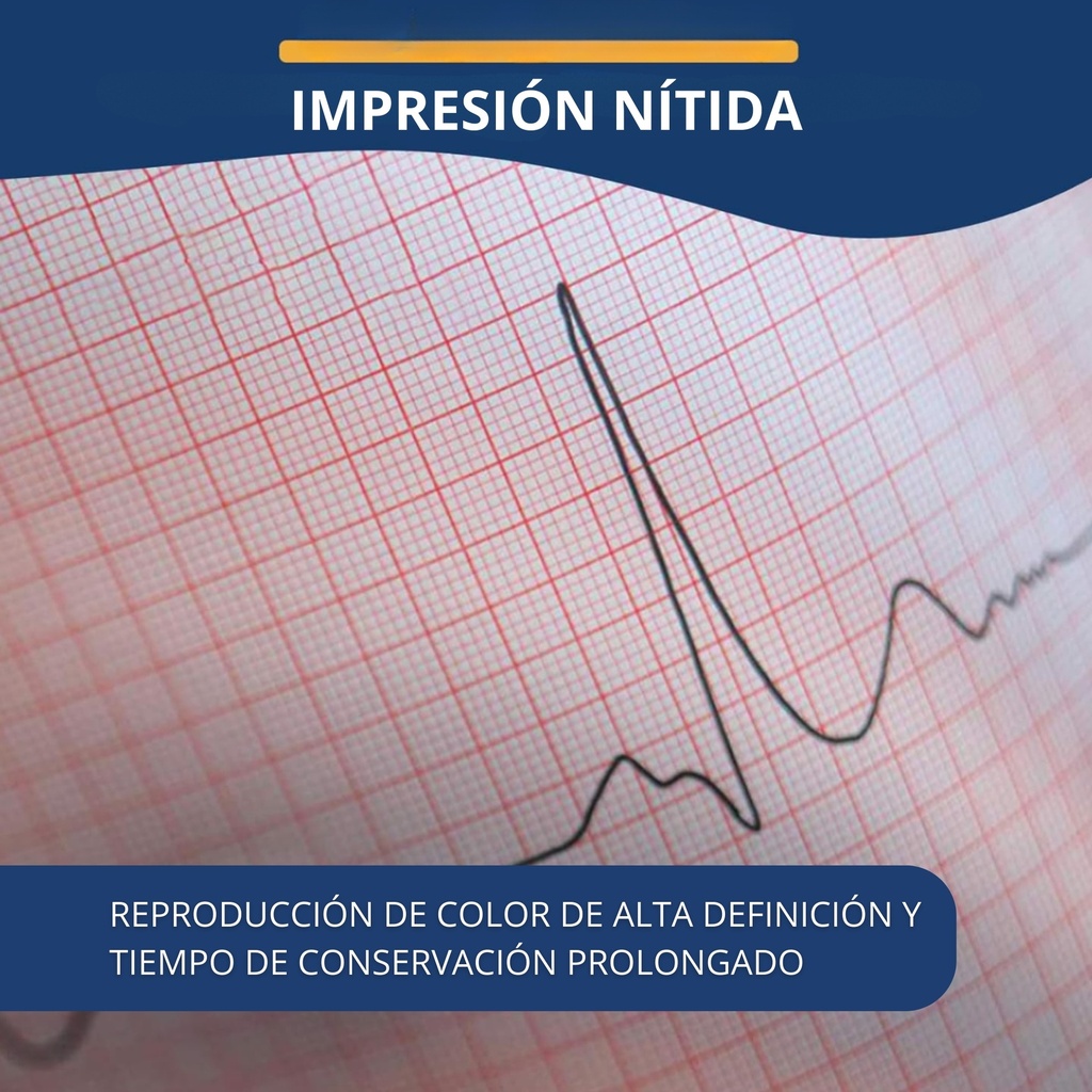  Papel EKG 80mm x 20m  para Electrocardiógrafos de 3 Canales
