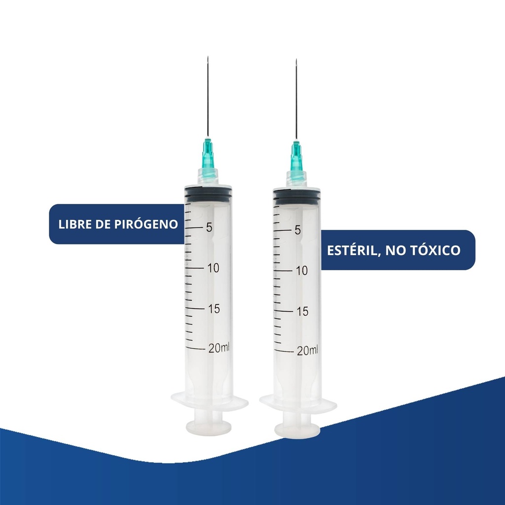 Jeringuillas de 20ML 21G X 1.5" Luer Lock InnCare