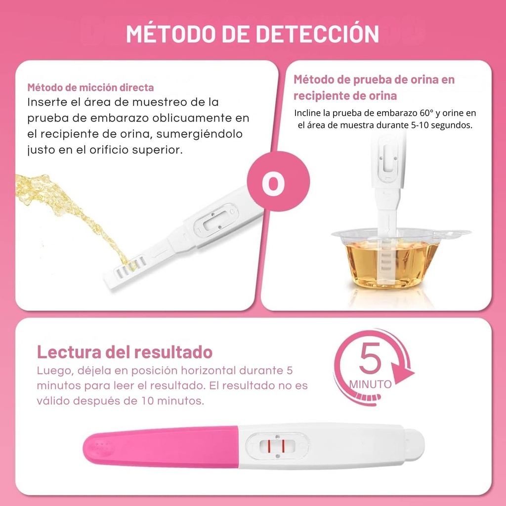 Prueba Rapida de Embarazo Tipo Lápiz