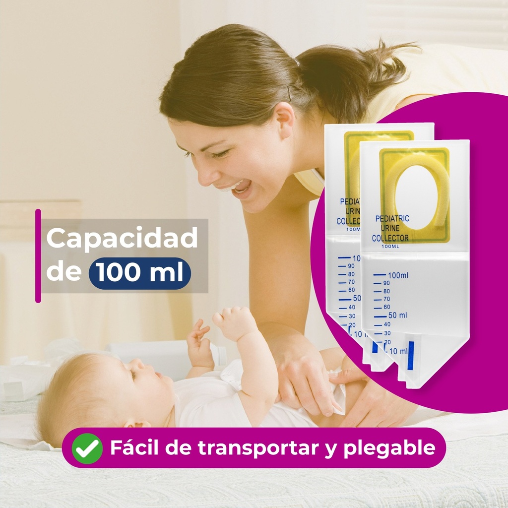 recolector de orina pediátrico