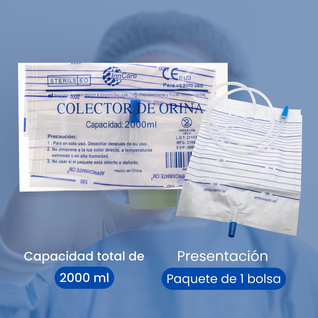 bolsa para orinar adulto