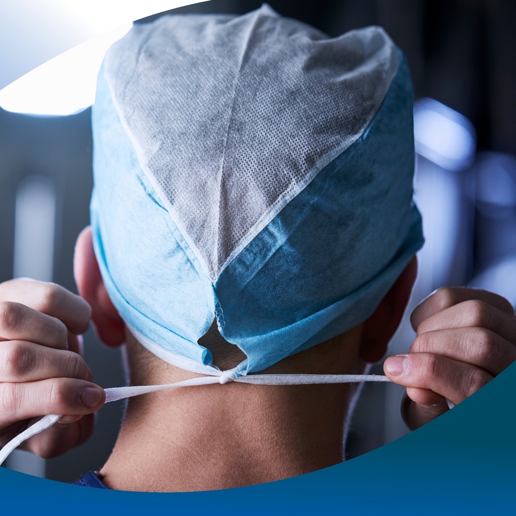 gorro medico azul desechable