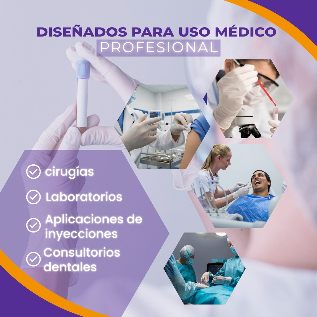 guantes quirúrgicos de látex estériles