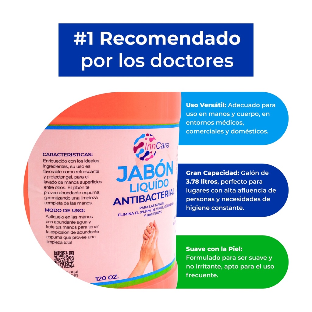 jabón antibacterial hospitalario en galón