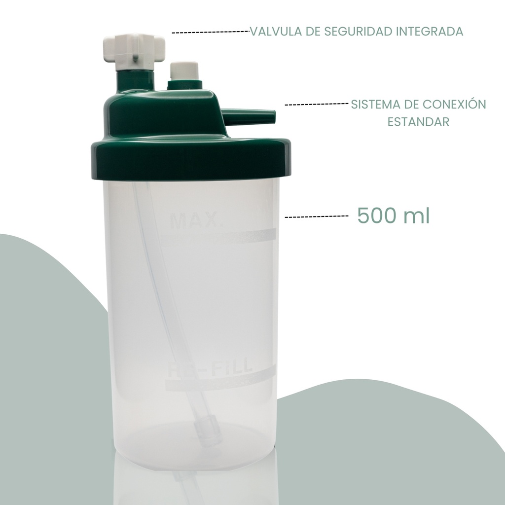 humidificador de oxígeno hospitalario