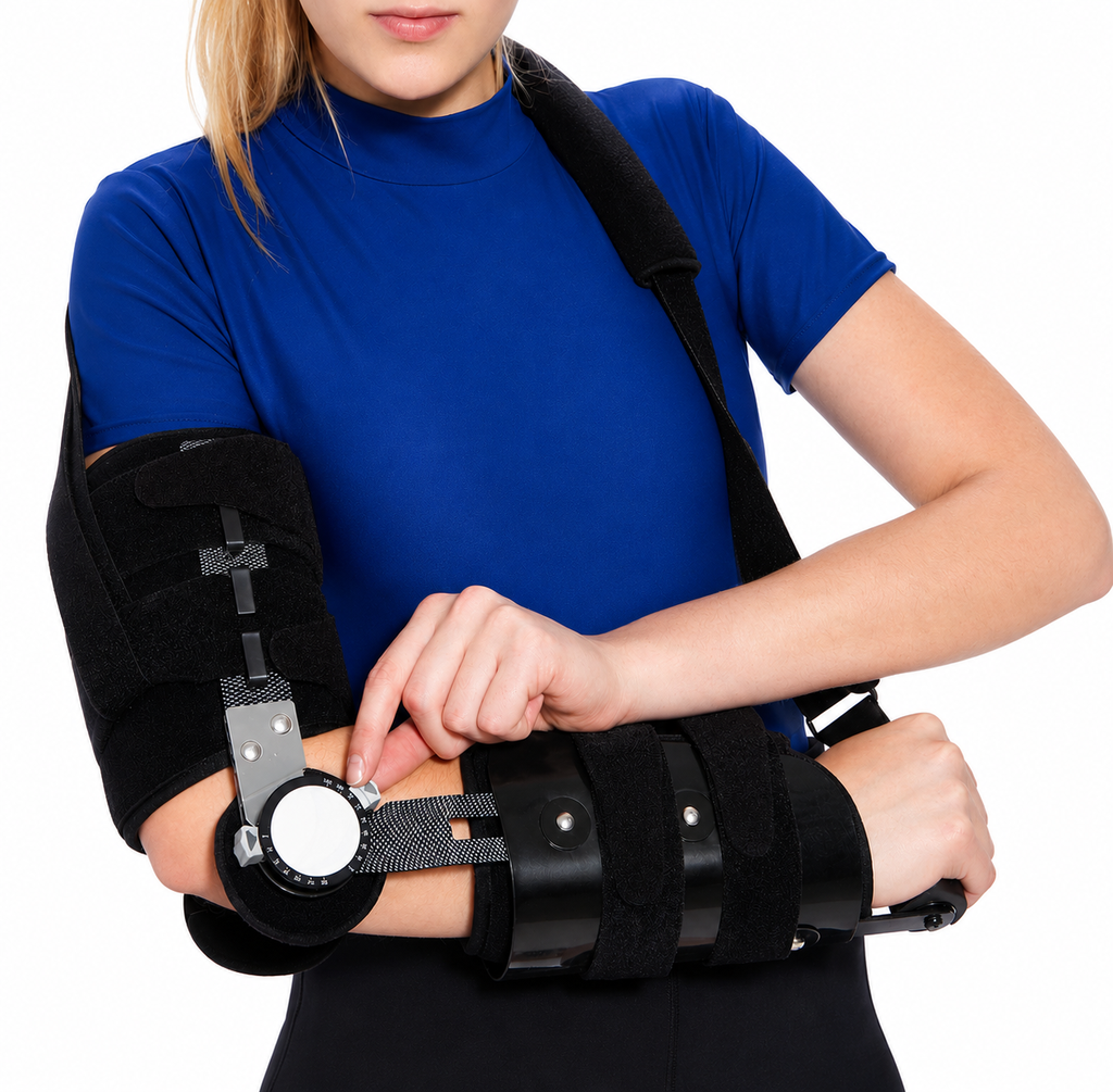 Cabestrillo Con bisagra, codo, brazo y mano IZQ ORTESIS