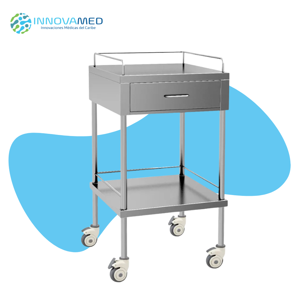 Mesa Metalica Rodable Multi Usos