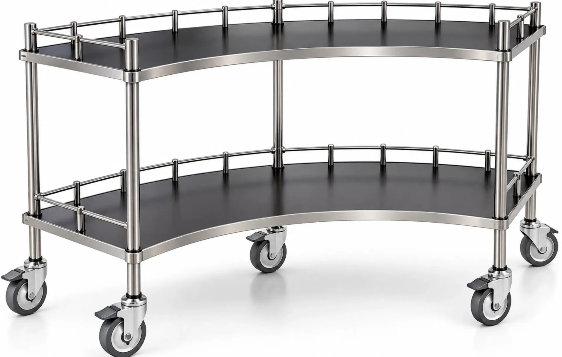 [INN-L114] Mesa para Instrumental Quirúrgico Semi Circular, Curva Quirófano