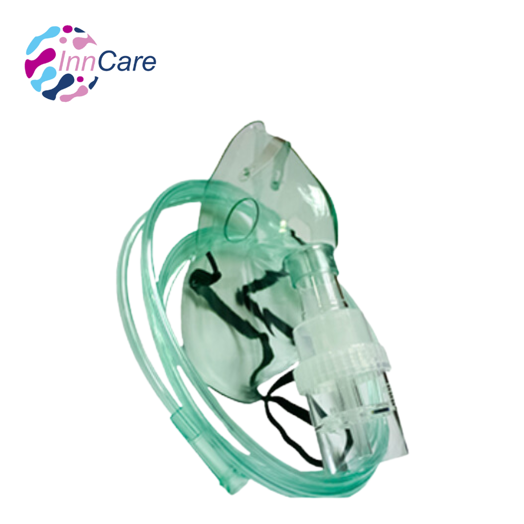  Mascarilla para Nebulizador Pediátrica con tubo, Color Verde InnCare  