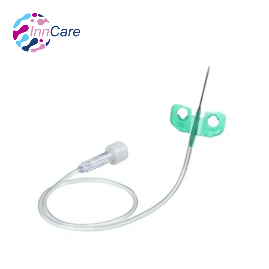 Mariposita para Canalizar 21G de 18cm, Color Verde InnCare