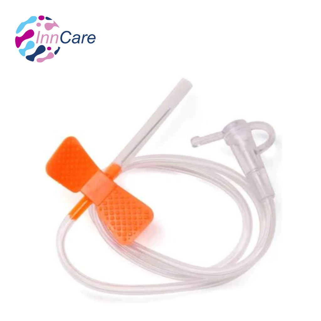 Mariposita para Canalizar 25G de 18cm, Color Naranja InnCare