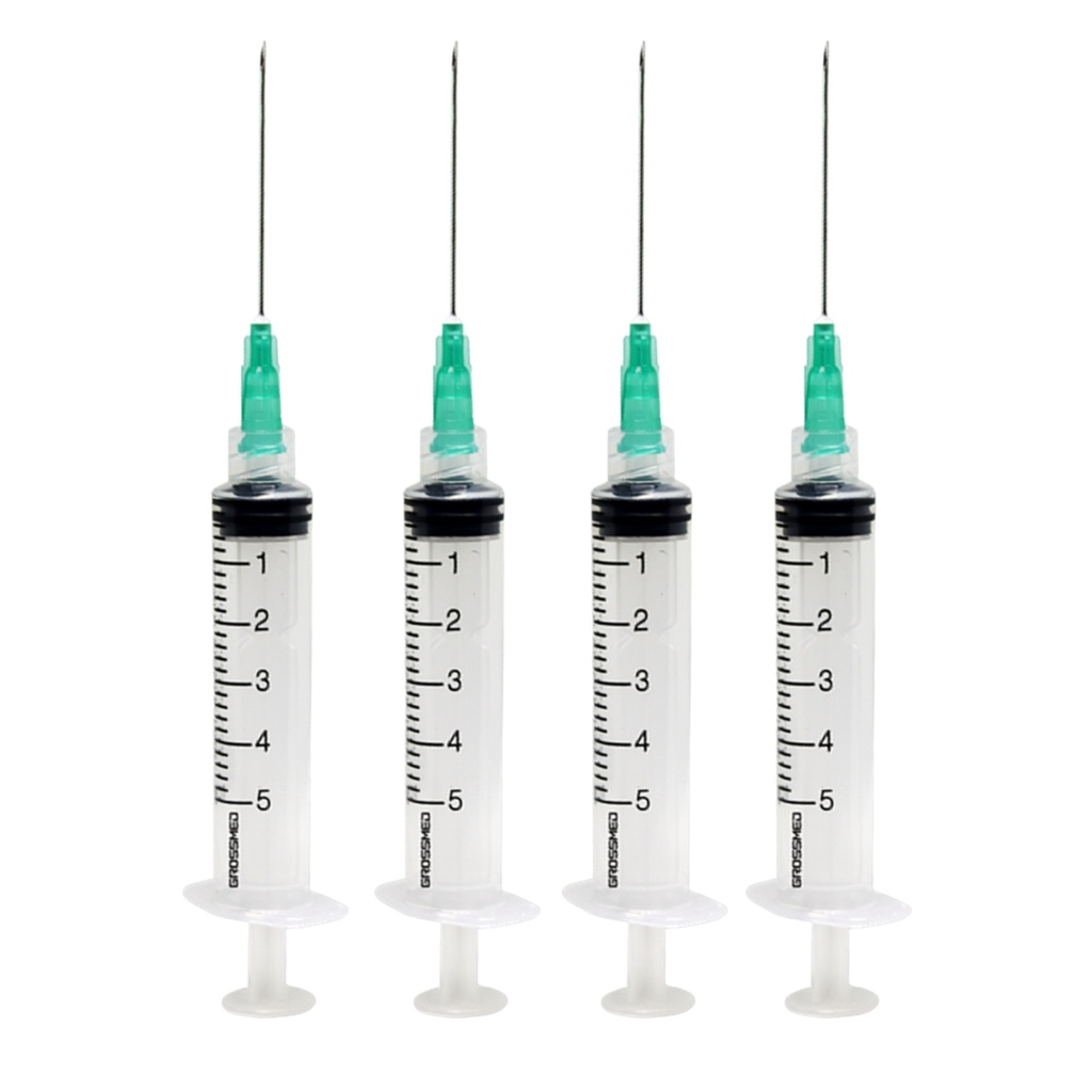 Jeringuilla de 5ML 21G X 1.5" Luer Lock InnCare