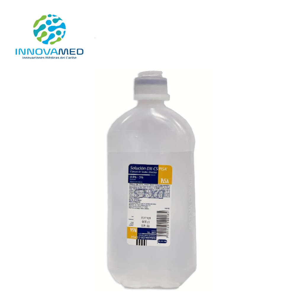 Solucion Salina con Dextrosa Mixta 0.9% Cloruro y 5% Dextrosa en Frasco de 500 ML Alfa