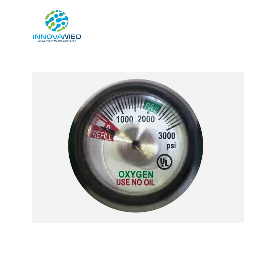 Manómetro Para Tanque de Oxigeno Tipo E (Hierro)