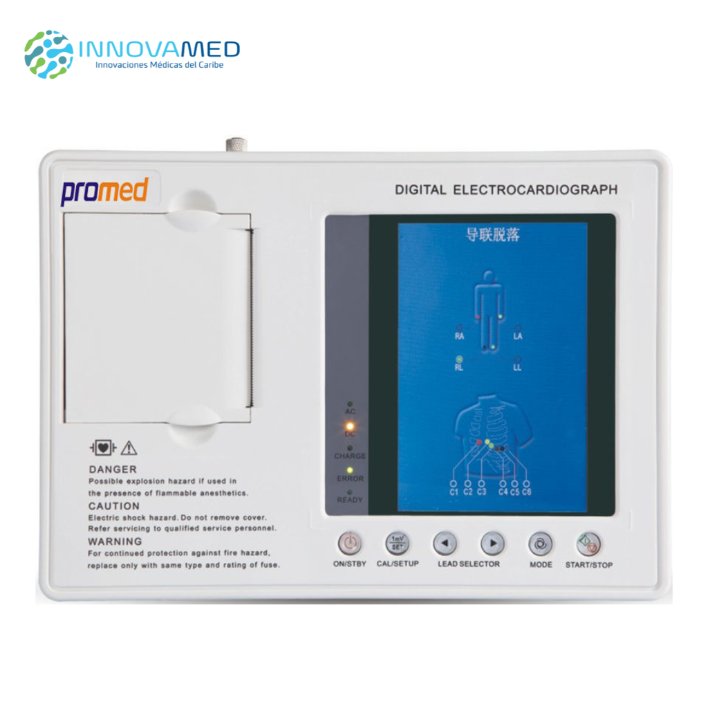 Electrocardiógrafo de Tres Canales 12 Derivaciones Promed