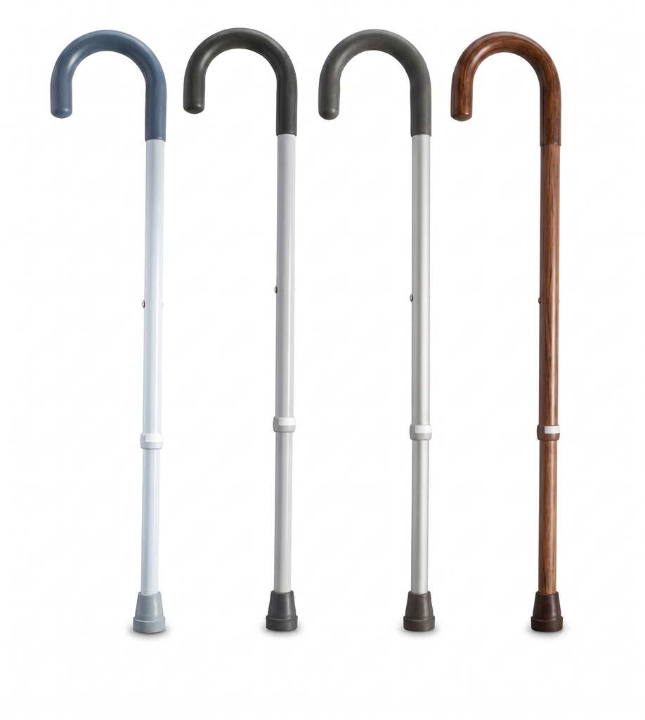 [YK7470] Bastón Ergonómico con Mango Curvo de Aluminio InnCare