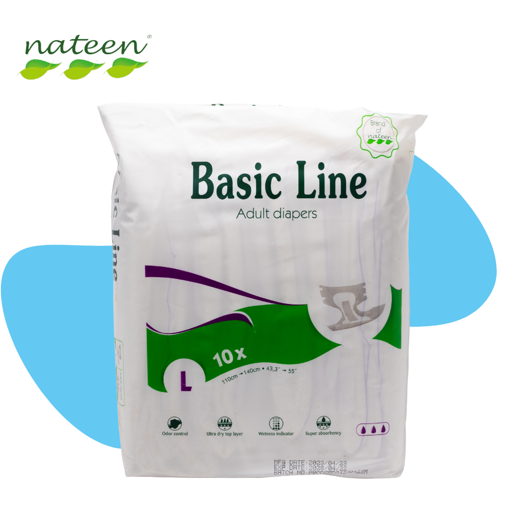 Pañales para Adulto (L) Basic Line Nateen (Abiertos)