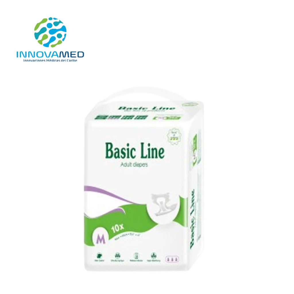Pañales para Adultos (M) Basic Line (Abiertos) Nateen