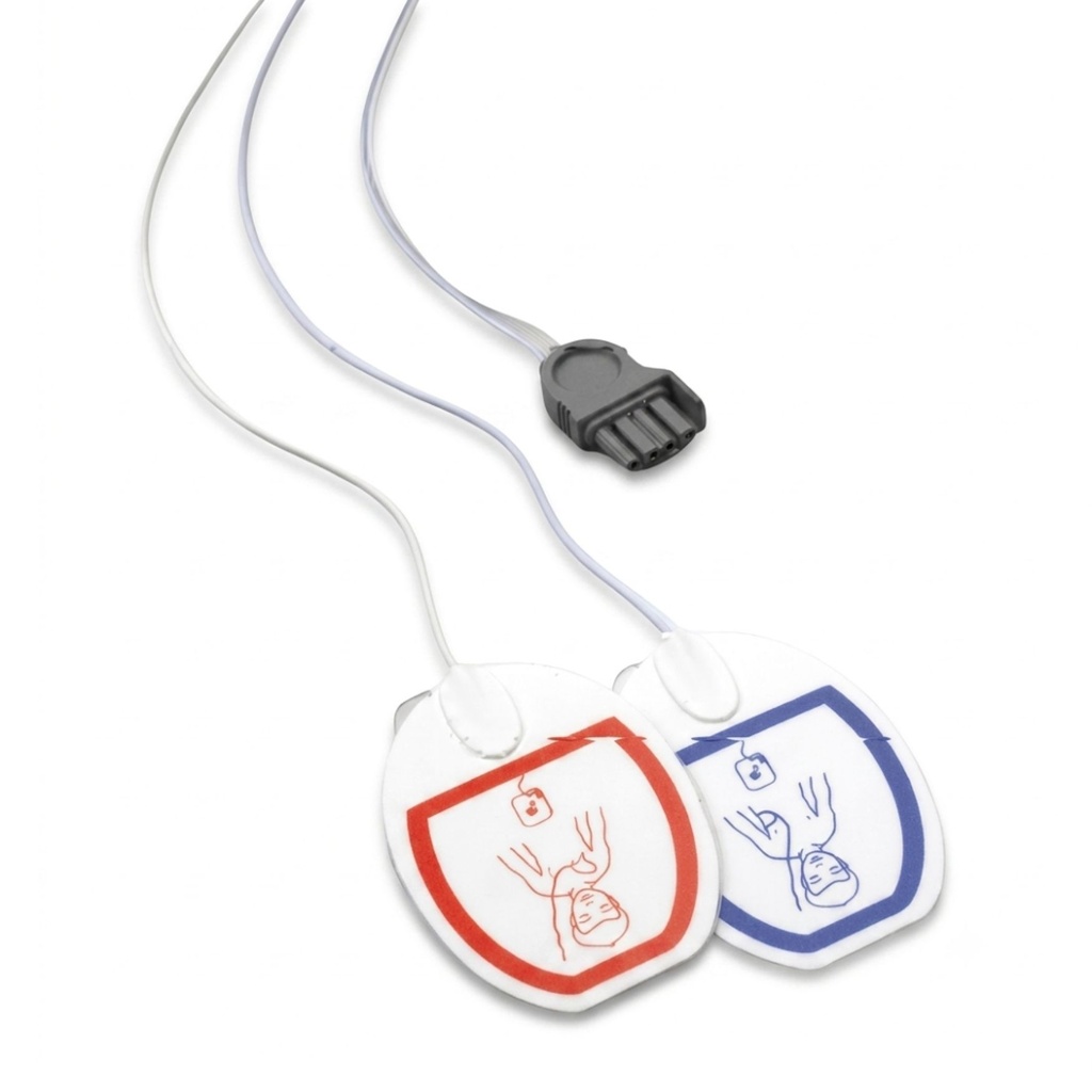 [F2A-ELEC] Electrodos Multifuncional Preconectado Para Desfibrilación DEA Adulto Pediatrico Comen 