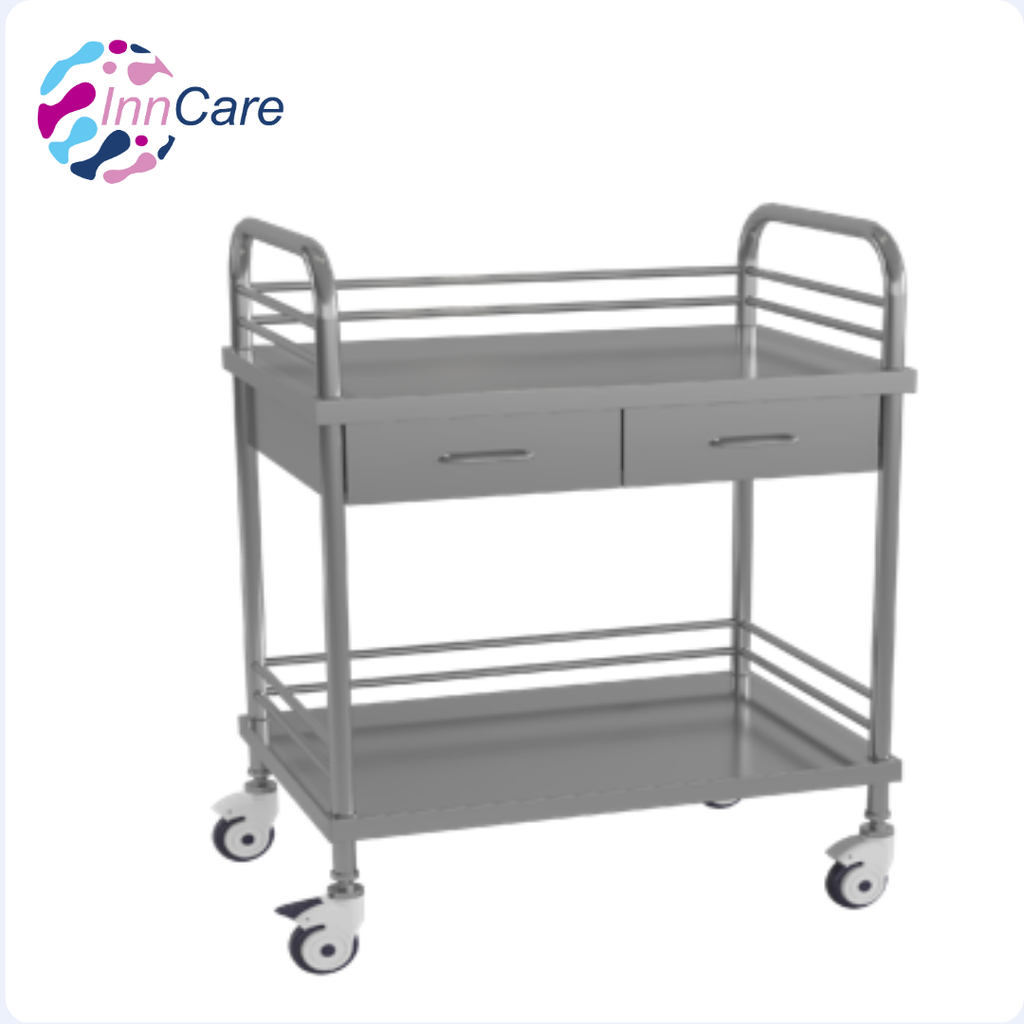 Carro Abierto de Acero Inoxidable para Distribución Con Gavetas Hospitalaria – InnCare