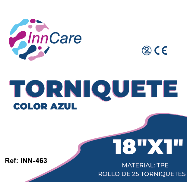 Torniquete desechable 2.5 x 45 InnCare