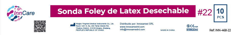 Sonda Foley de 2 Vias con Valvula InnCare 1/10