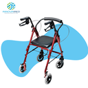 Andador de 4 Ruedas, Asiento y Frenos Rojo Lumex 
