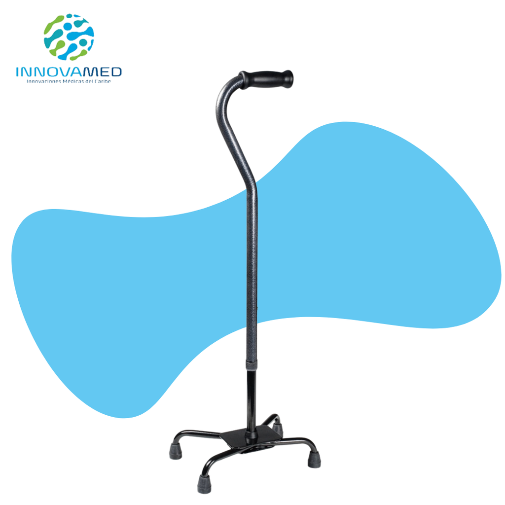 Bastón Cuádruple, Plateado Lumex 