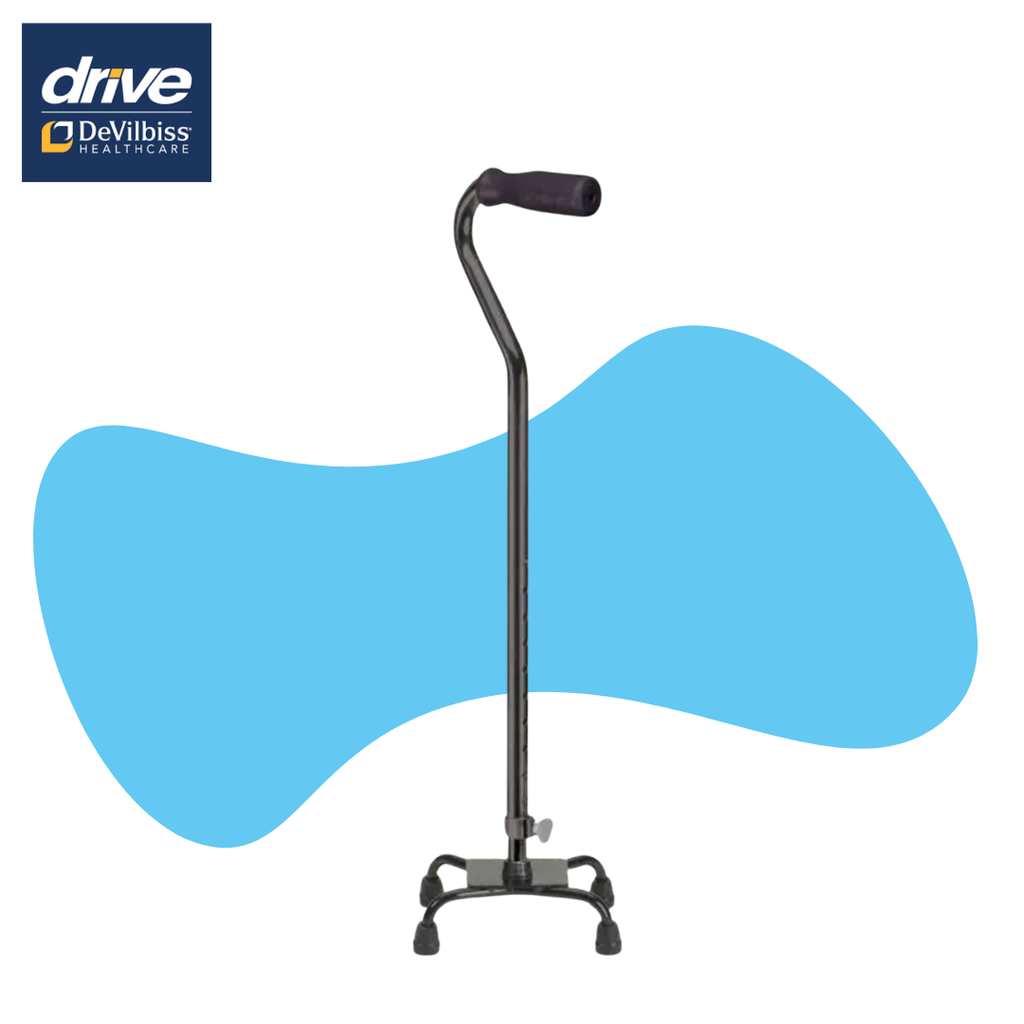 Baston Cuadruple con Base Pequeña Cromado Drive 