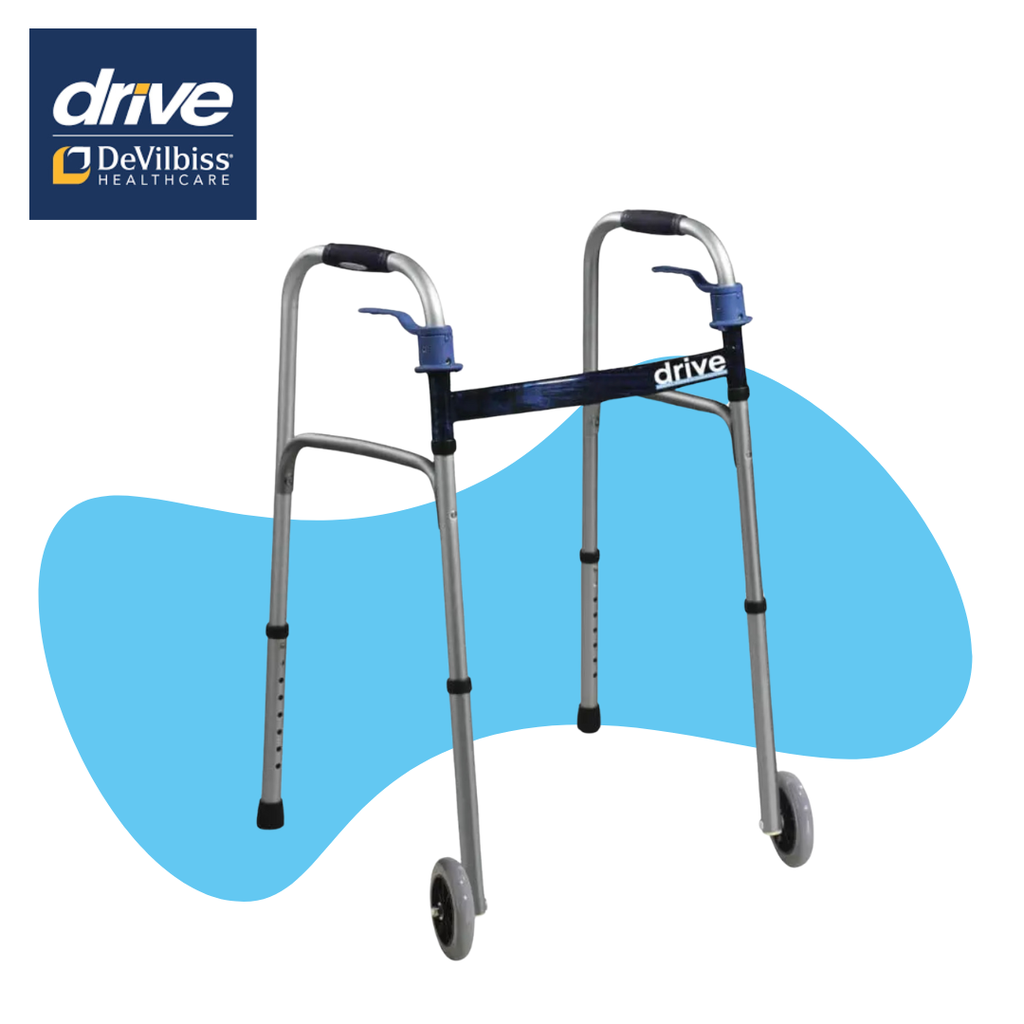Andador con Dos Ruedas con Doble Gatillo de Liberacion drive 
