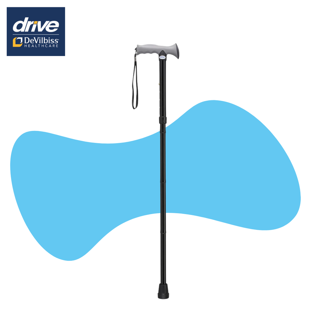 Bastón Plegable con Mango de gel, color negro, drive