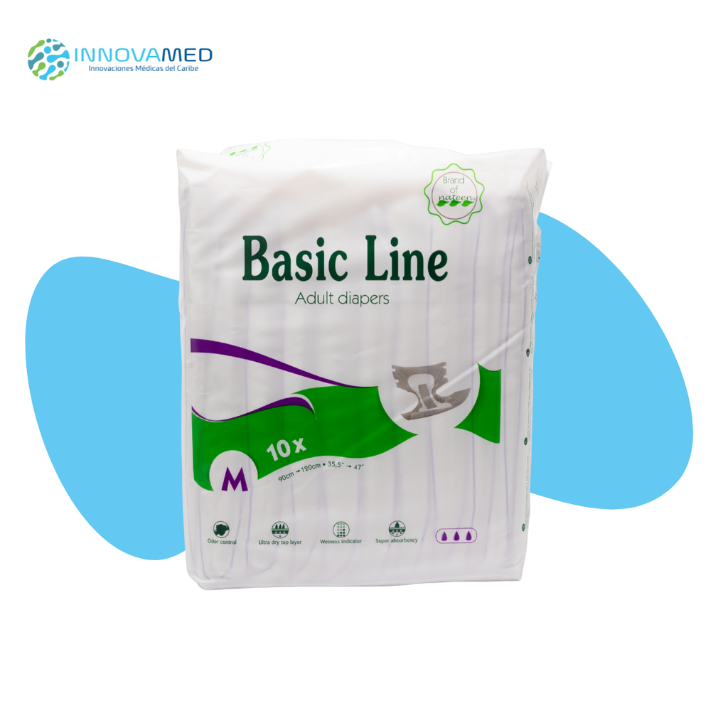  Pañales para Adultos Basic Line Nateen (Abiertos) 