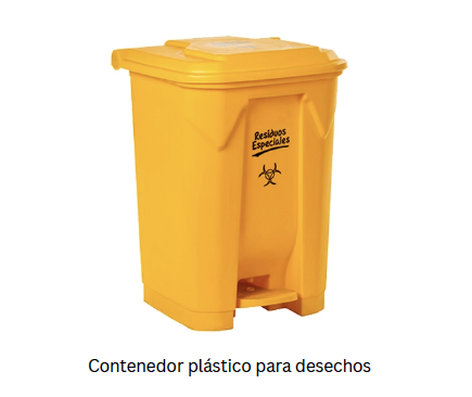 Contenedor Plástico de 30L Tapa y Pedal Amarillo InnCare