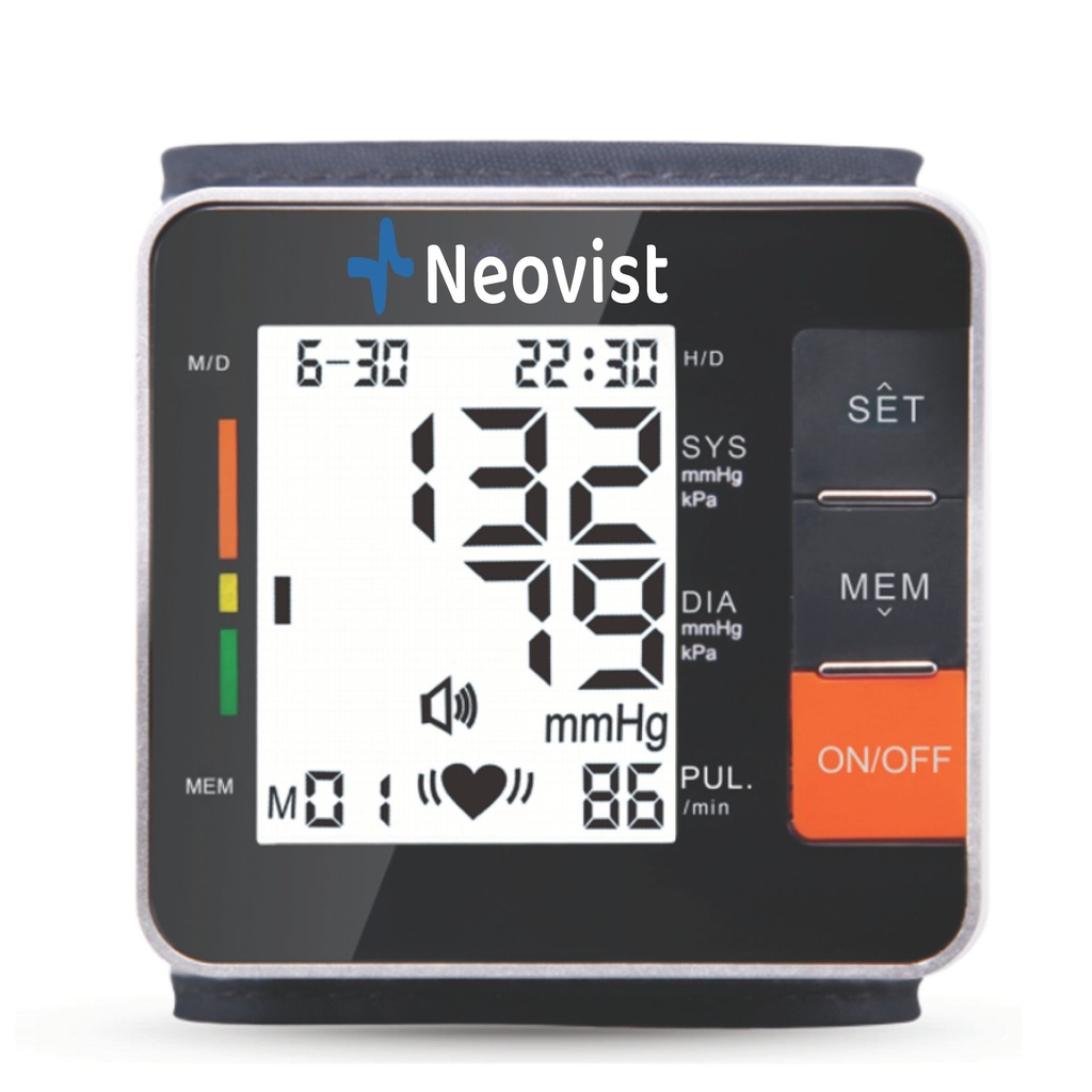 Esfigmomanómetro Digital de Muneca LED Neovist  