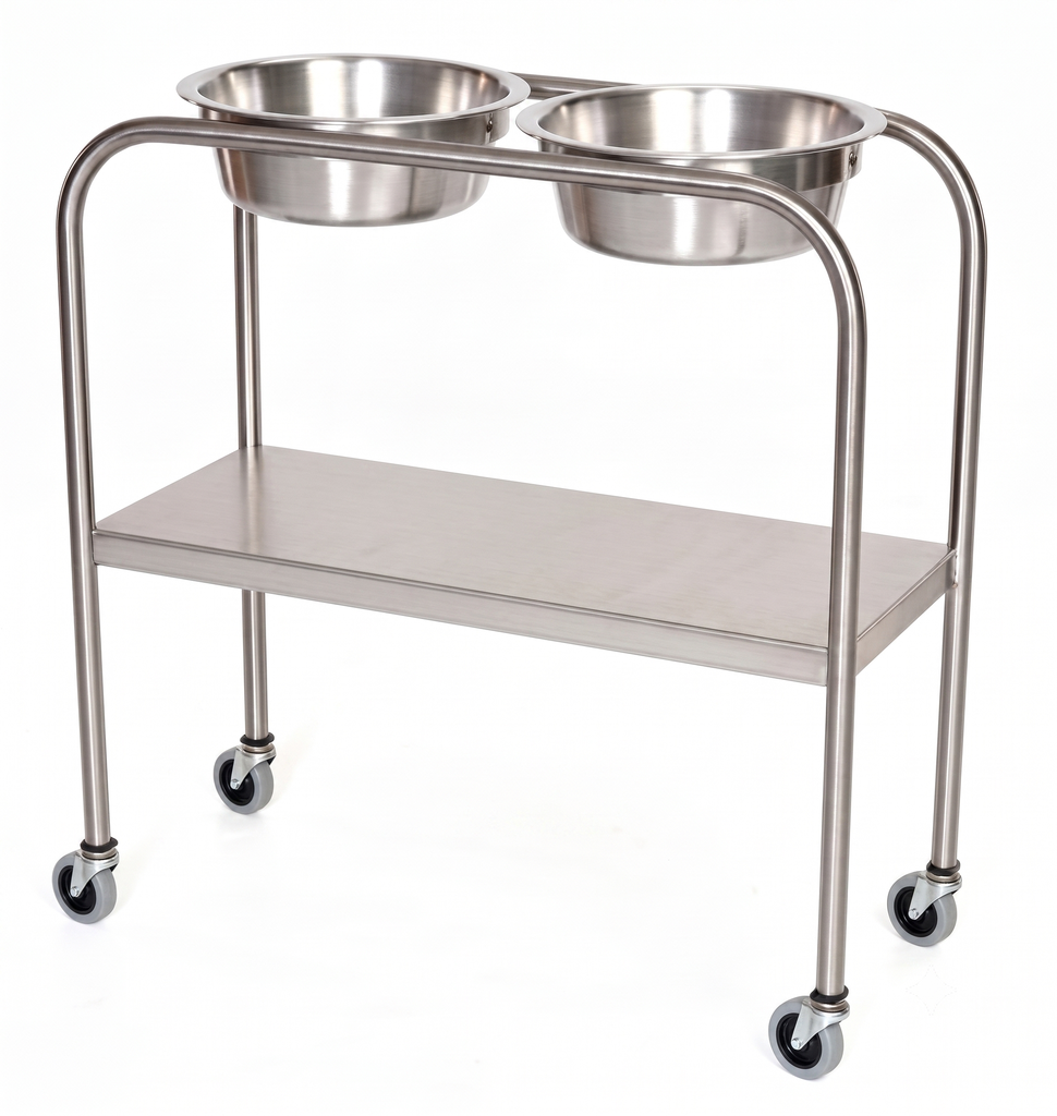 Lavamanos Doble de Acero Inoxidable Rodable  InnCare