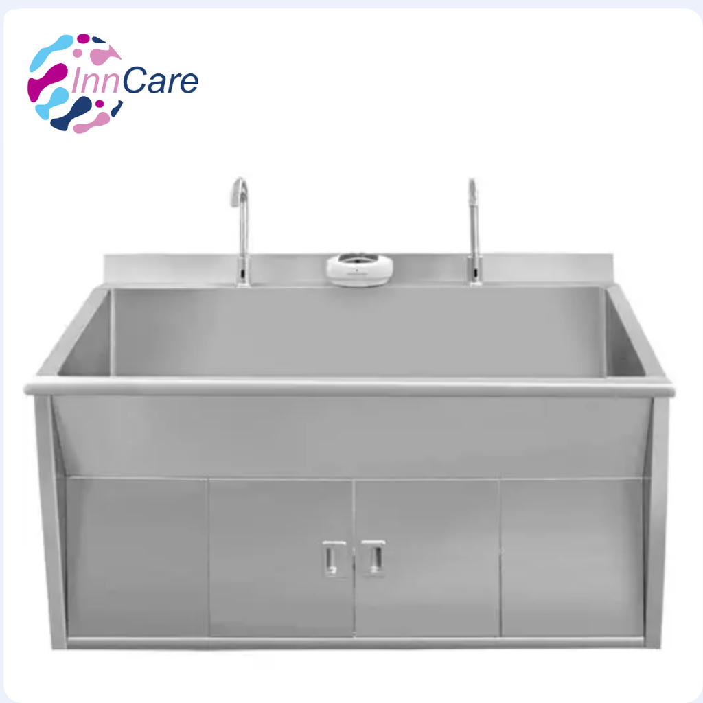 Lavamanos Quirúrgico de dos Estaciones Accionado por Pedal InnCare 
