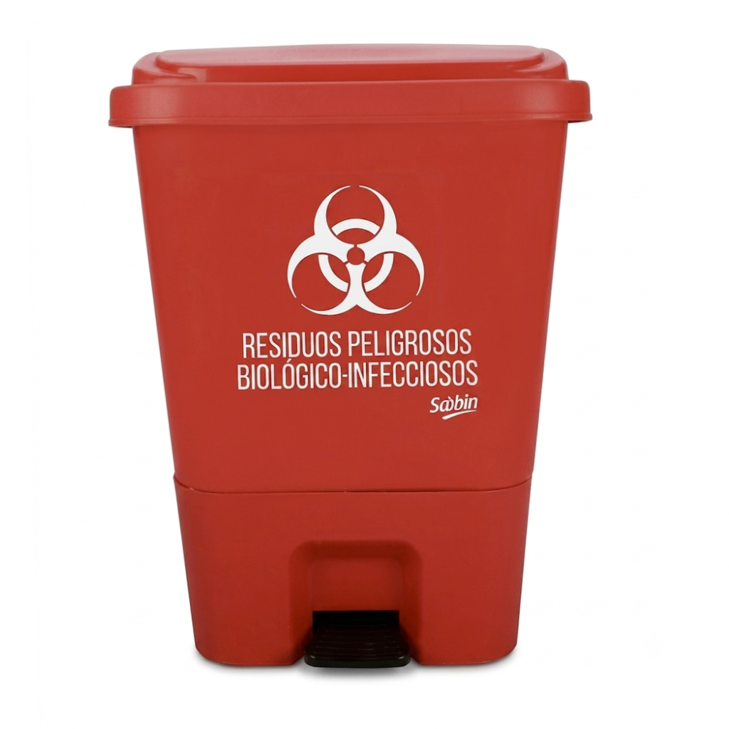 Zafacón de desechos Bioquimicos Rojo InnCare