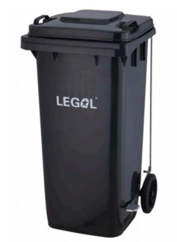 [INN-MB041] Zafacon Plástico de 240 Litros Tapa y Pedal (NEGRO)