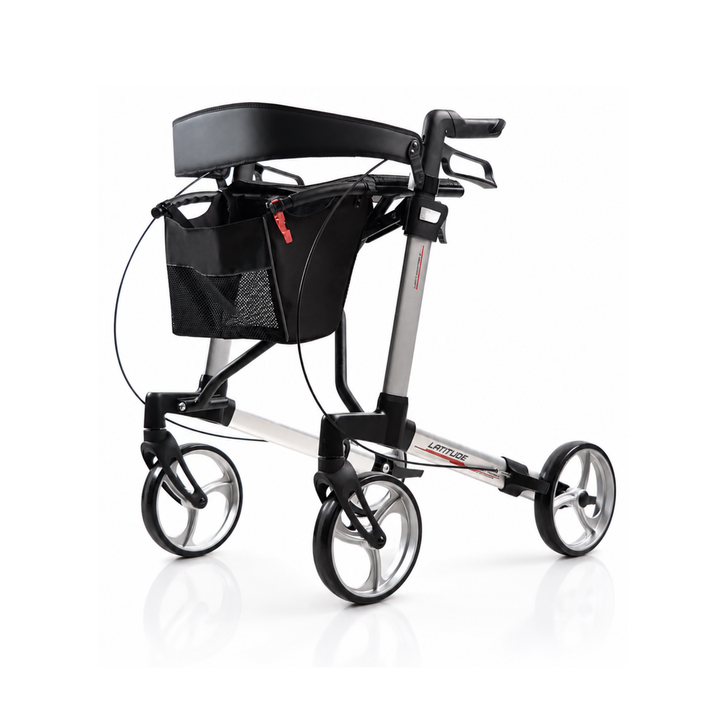 [SPIRIT X3] Andador Spirit X3 con Ruedas y Asiento para Adultos (NEGRO)