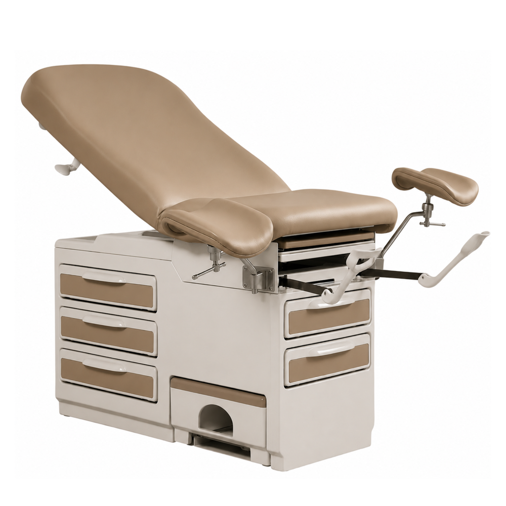 [INN-L108C CREMA] Mesa de Examen Ginecológica con Piernera InnCare  (CREMA)