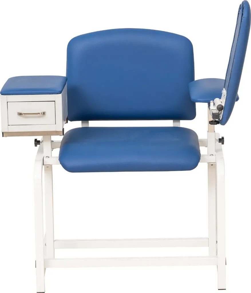 Silla para Toma de Muestras con Gaveta y Apoyabrazos